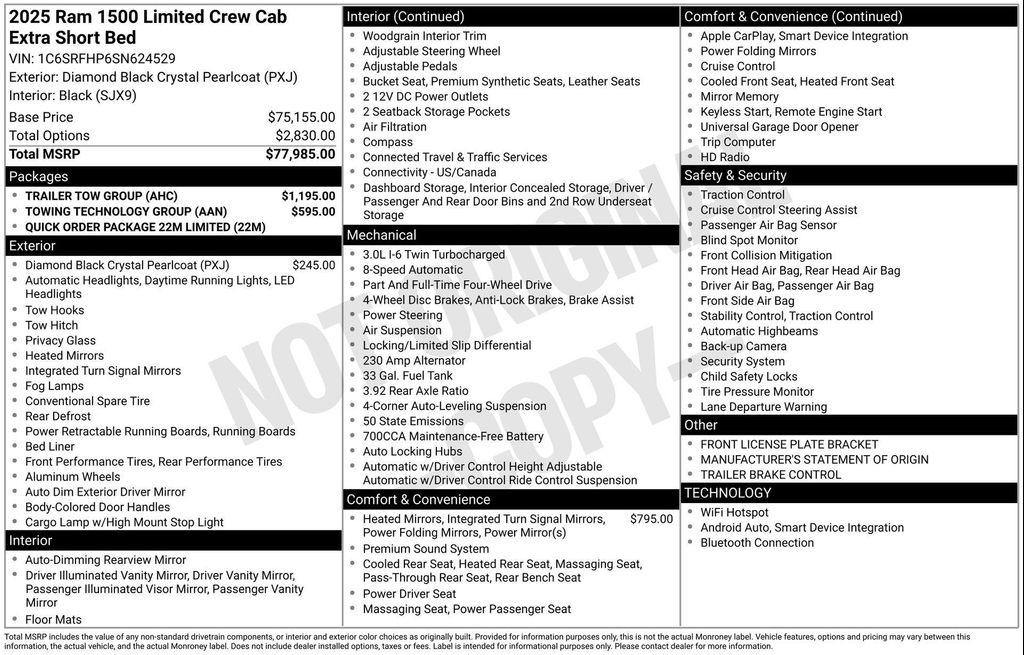 used 2025 Ram 1500 car, priced at $59,677