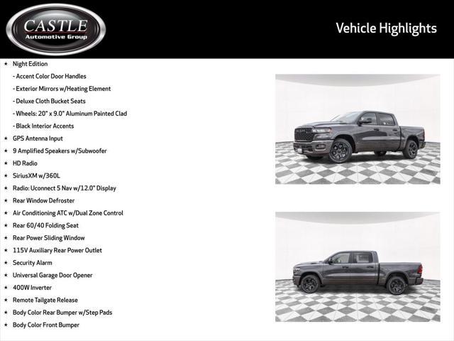 new 2025 Ram 1500 car, priced at $46,955