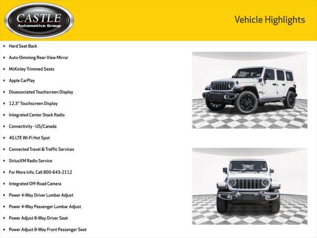 new 2025 Jeep Wrangler 4xe car, priced at $57,505