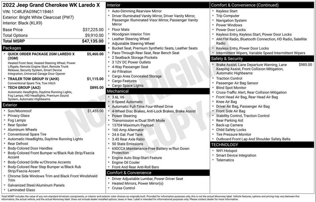 used 2022 Jeep Grand Cherokee car, priced at $28,977