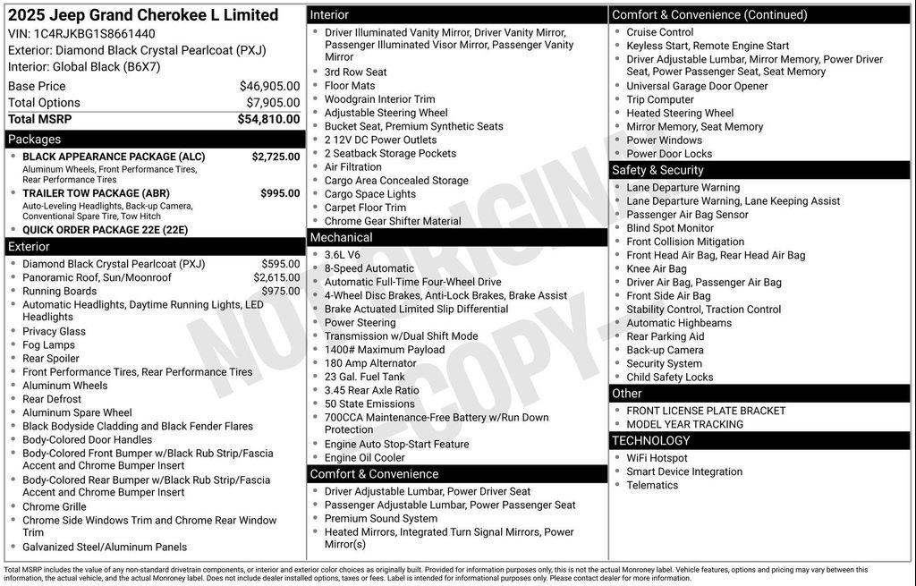 new 2025 Jeep Grand Cherokee L car, priced at $42,590