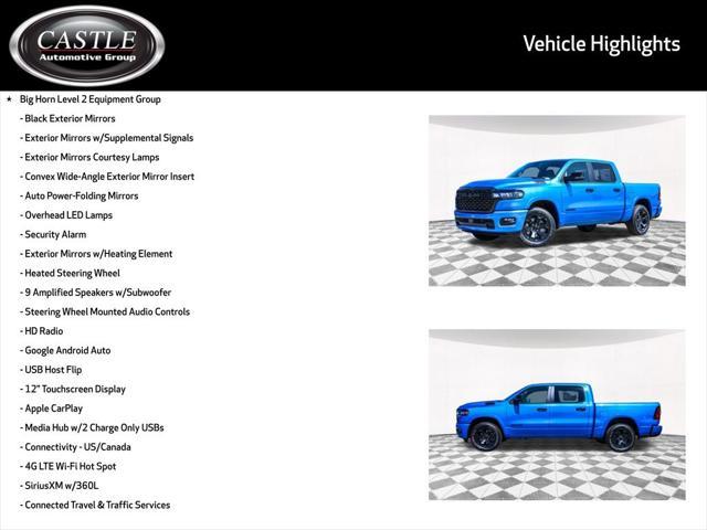 new 2025 Ram 1500 car, priced at $48,873