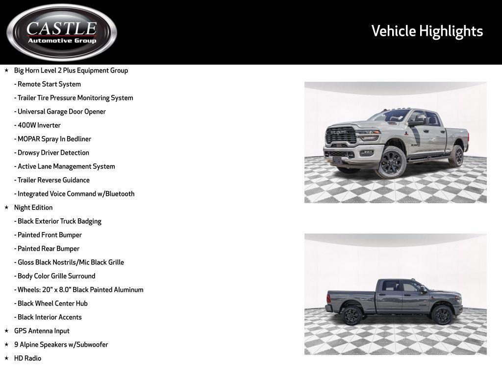 new 2025 Ram 2500 car, priced at $66,930