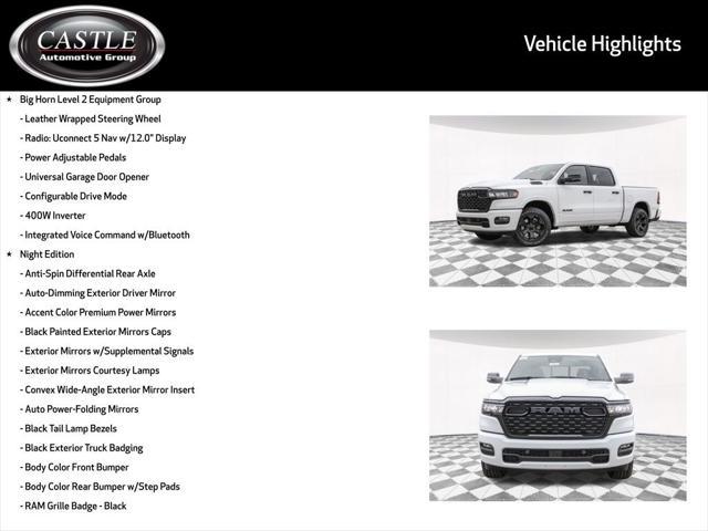 new 2025 Ram 1500 car, priced at $48,458
