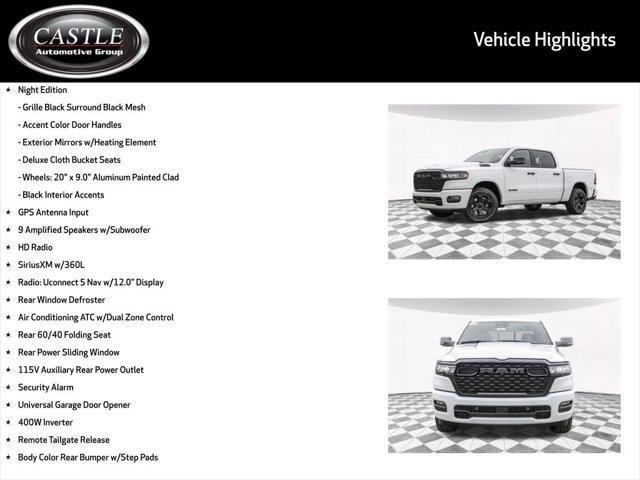 new 2025 Ram 1500 car, priced at $48,458