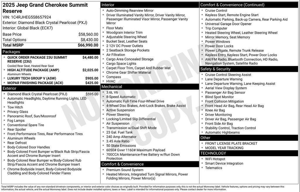 new 2025 Jeep Grand Cherokee car, priced at $58,485
