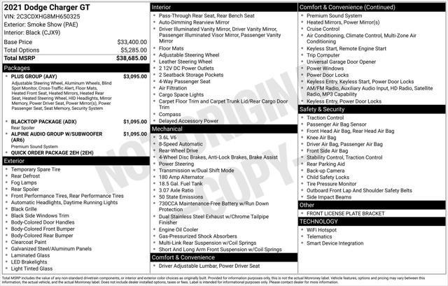 used 2021 Dodge Charger car, priced at $26,977