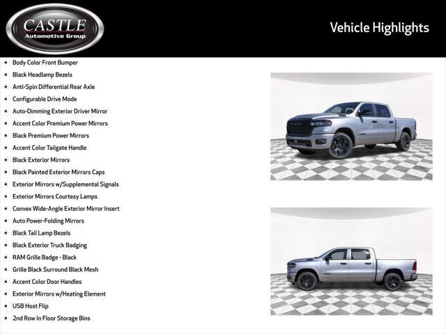 new 2025 Ram 1500 car, priced at $46,642