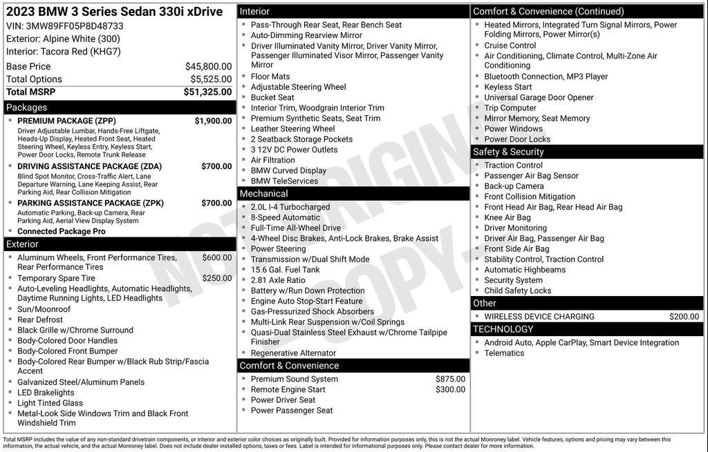 used 2023 BMW 330 car, priced at $36,977