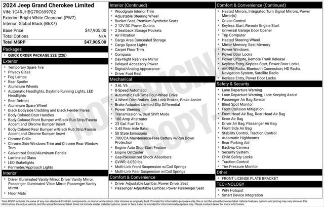 used 2024 Jeep Grand Cherokee car, priced at $36,377