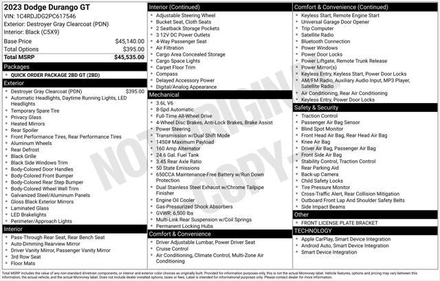 used 2023 Dodge Durango car, priced at $30,977