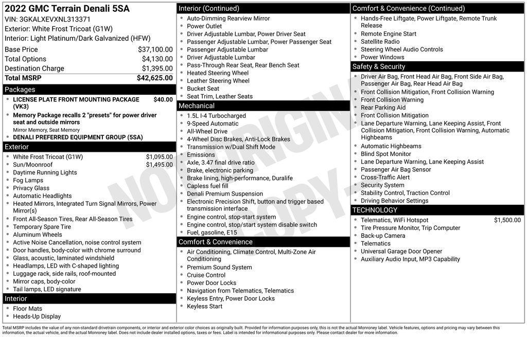 used 2022 GMC Terrain car, priced at $28,570