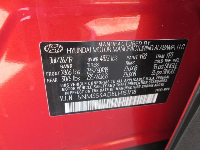used 2020 Hyundai Santa Fe car, priced at $21,768