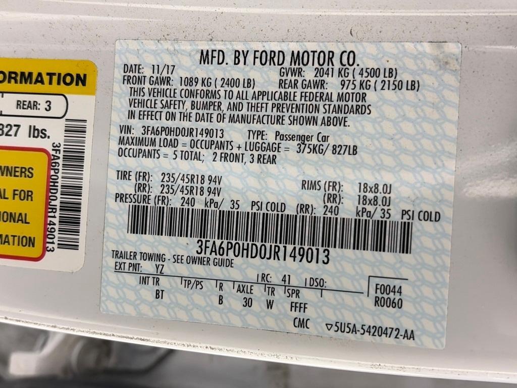 used 2018 Ford Fusion car, priced at $15,992