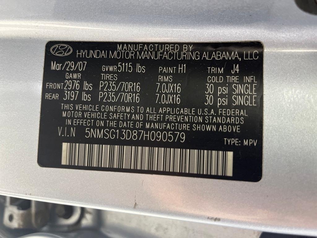 used 2007 Hyundai Santa Fe car, priced at $4,991