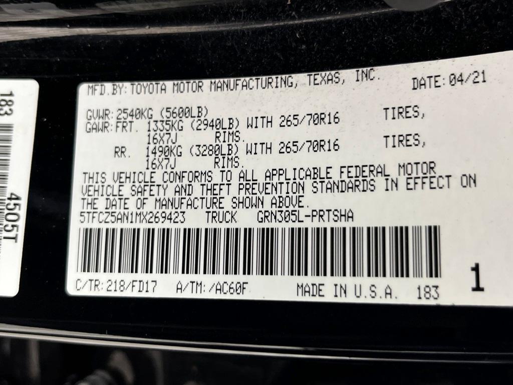 used 2021 Toyota Tacoma car, priced at $33,024