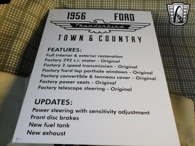 used 1956 Ford Thunderbird car, priced at $46,000