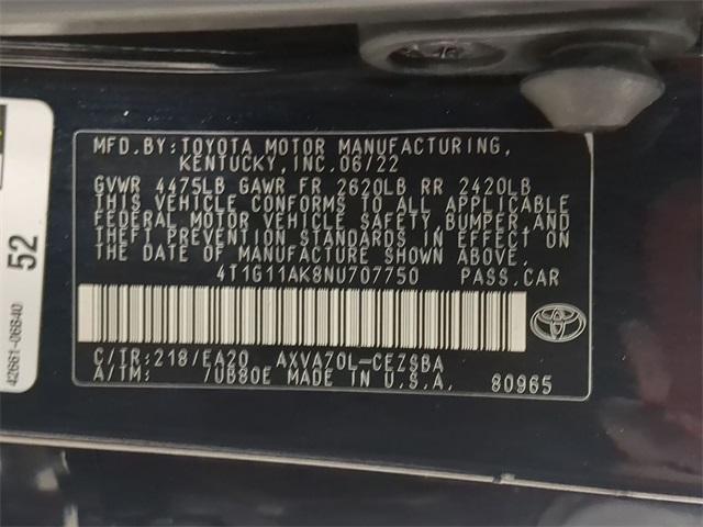 used 2022 Toyota Camry car, priced at $21,500