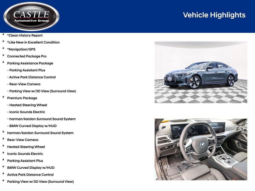 used 2025 BMW i4 Gran Coupe car, priced at $51,767