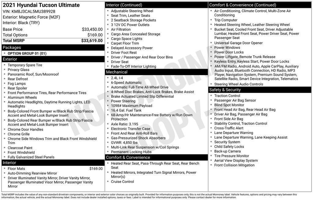 used 2021 Hyundai Tucson car, priced at $19,760