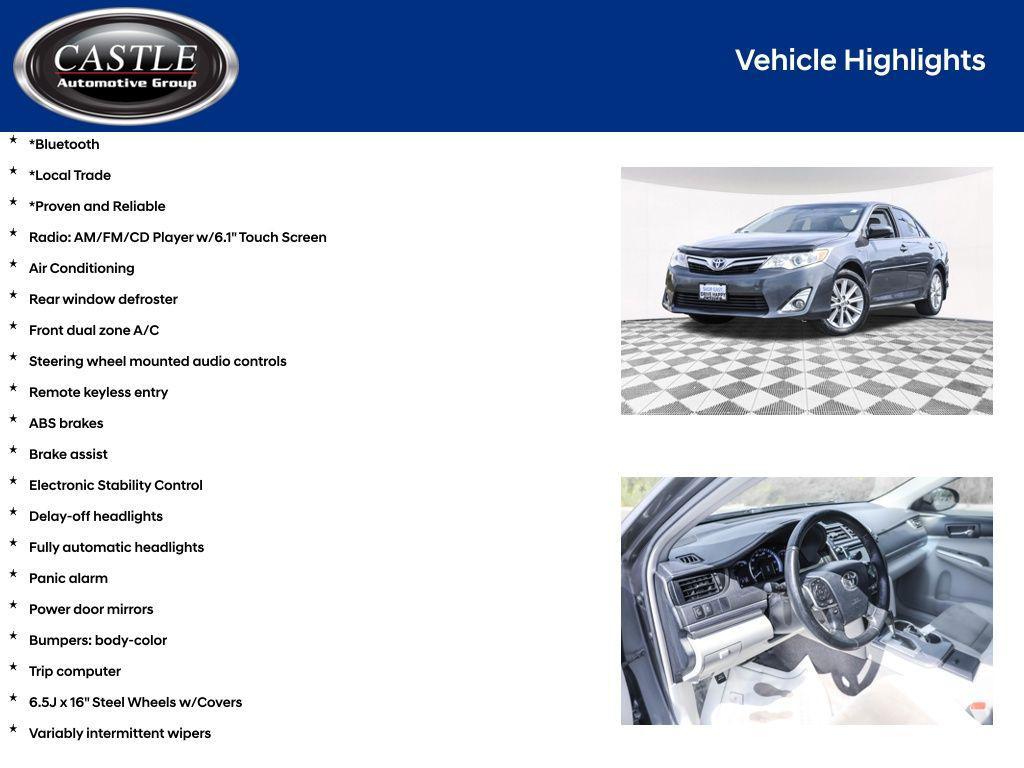 used 2014 Toyota Camry Hybrid car, priced at $9,600