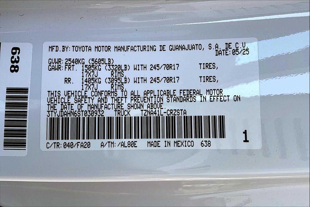 new 2025 Toyota Tacoma car, priced at $32,593