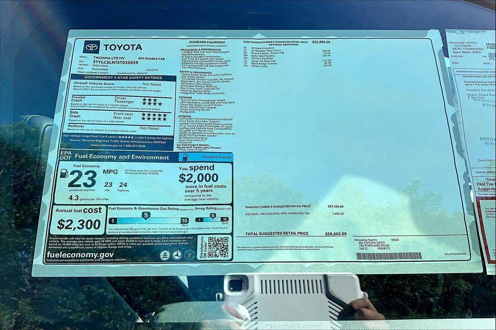 new 2025 Toyota Tacoma car, priced at $55,160