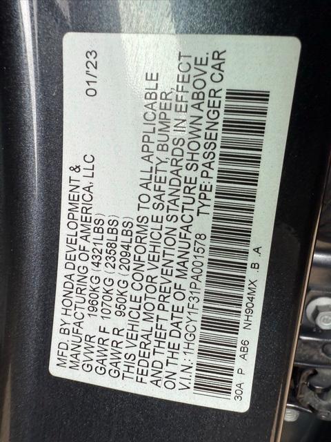 used 2023 Honda Accord car, priced at $25,952