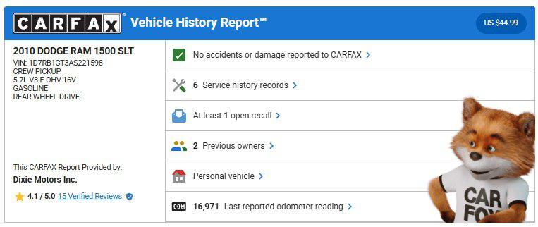 used 2010 Dodge Ram 1500 car, priced at $20,995