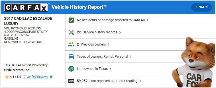 used 2017 Cadillac Escalade car, priced at $33,995