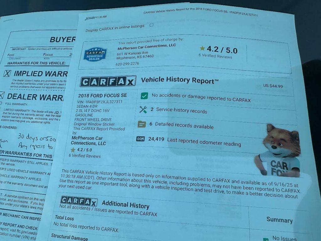 used 2018 Ford Focus car, priced at $12,995