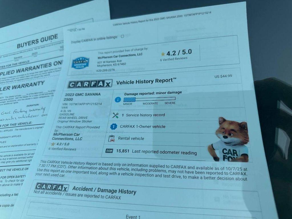 used 2023 GMC Savana 2500 car, priced at $27,995