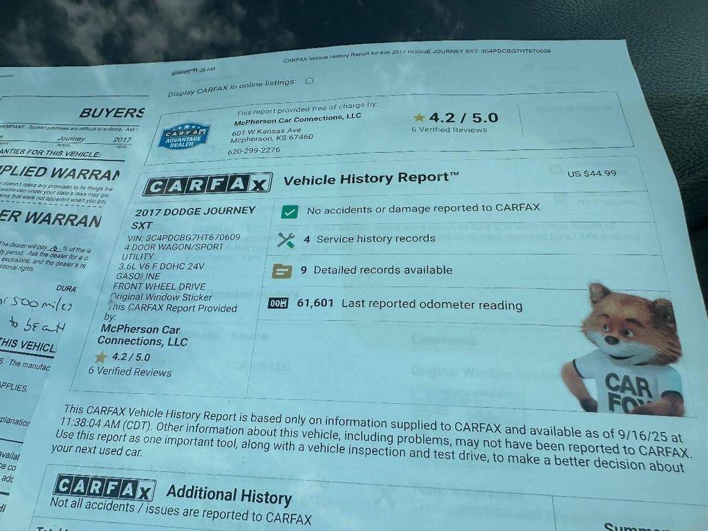 used 2017 Dodge Journey car, priced at $12,995