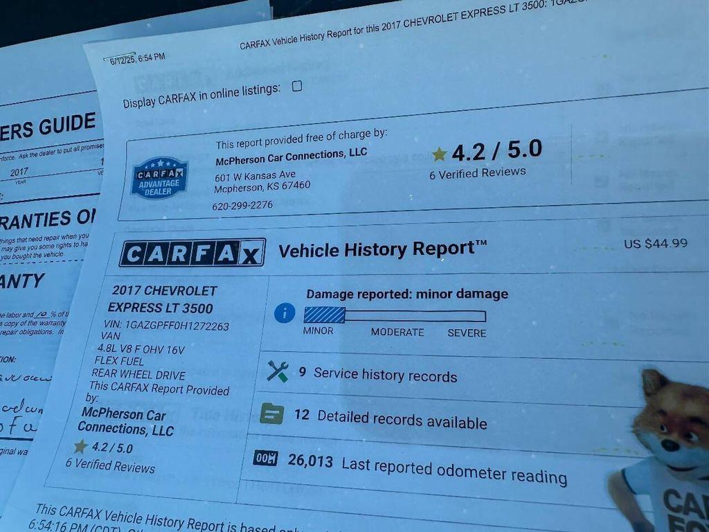 used 2017 Chevrolet Express 3500 car, priced at $23,995