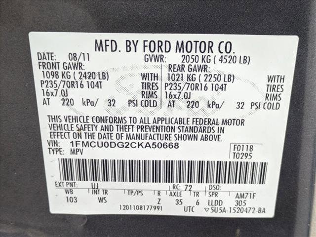 used 2012 Ford Escape car, priced at $6,836