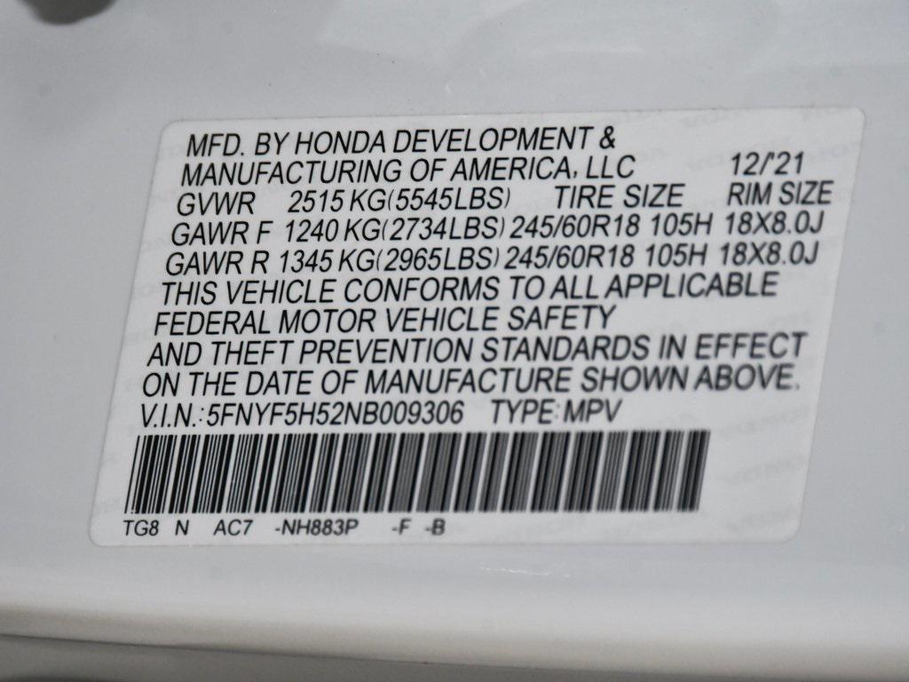 used 2022 Honda Pilot car, priced at $19,888