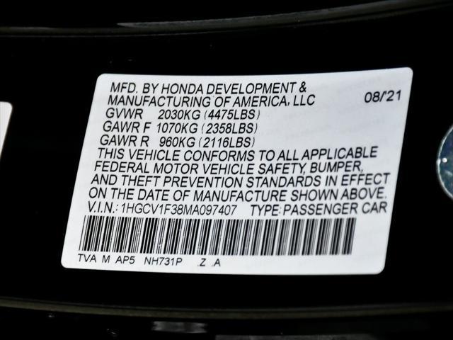 used 2021 Honda Accord car, priced at $24,888