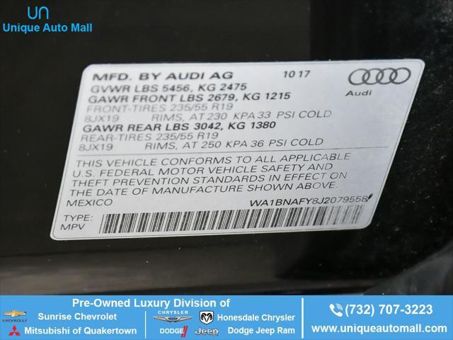 used 2018 Audi Q5 car, priced at $14,888