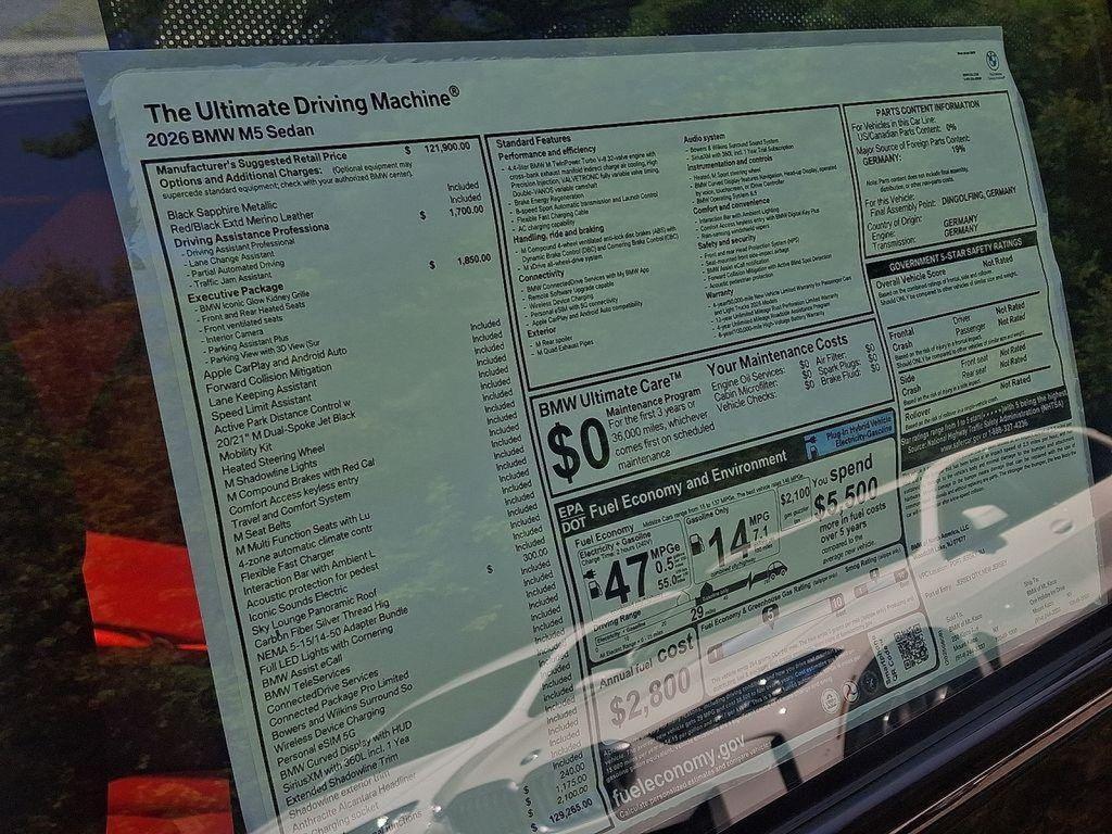 new 2026 BMW M5 car, priced at $129,265