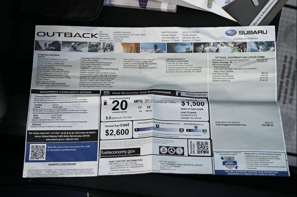 used 2014 Subaru Outback car, priced at $14,995