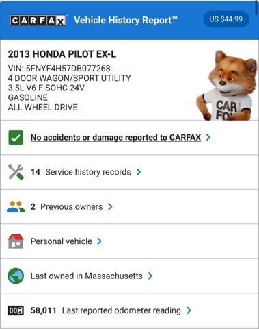 used 2013 Honda Pilot car, priced at $17,495