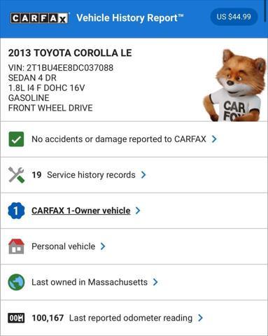 used 2013 Toyota Corolla car, priced at $10,495