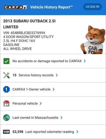 used 2013 Subaru Outback car, priced at $12,995