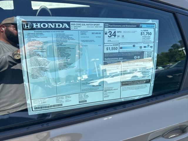 new 2025 Honda Civic car, priced at $27,859
