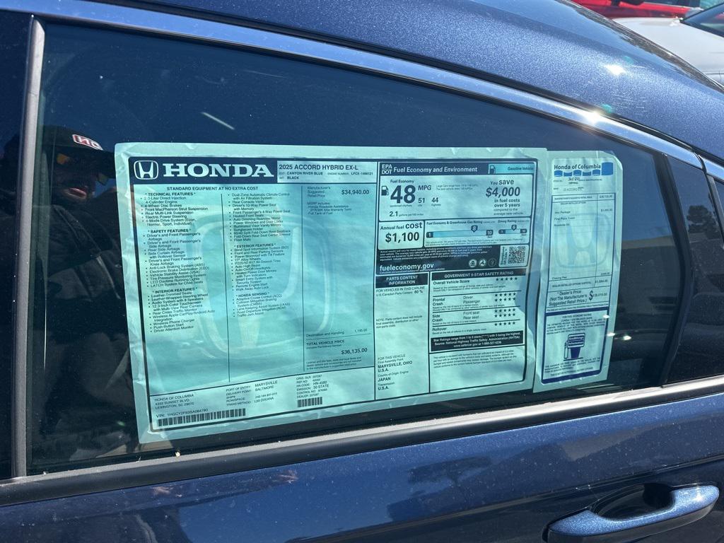 new 2025 Honda Accord Hybrid car, priced at $34,434