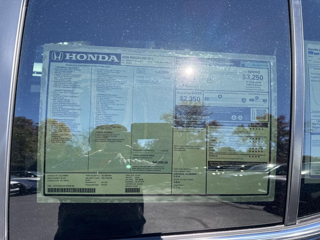 new 2026 Honda Ridgeline car, priced at $42,316
