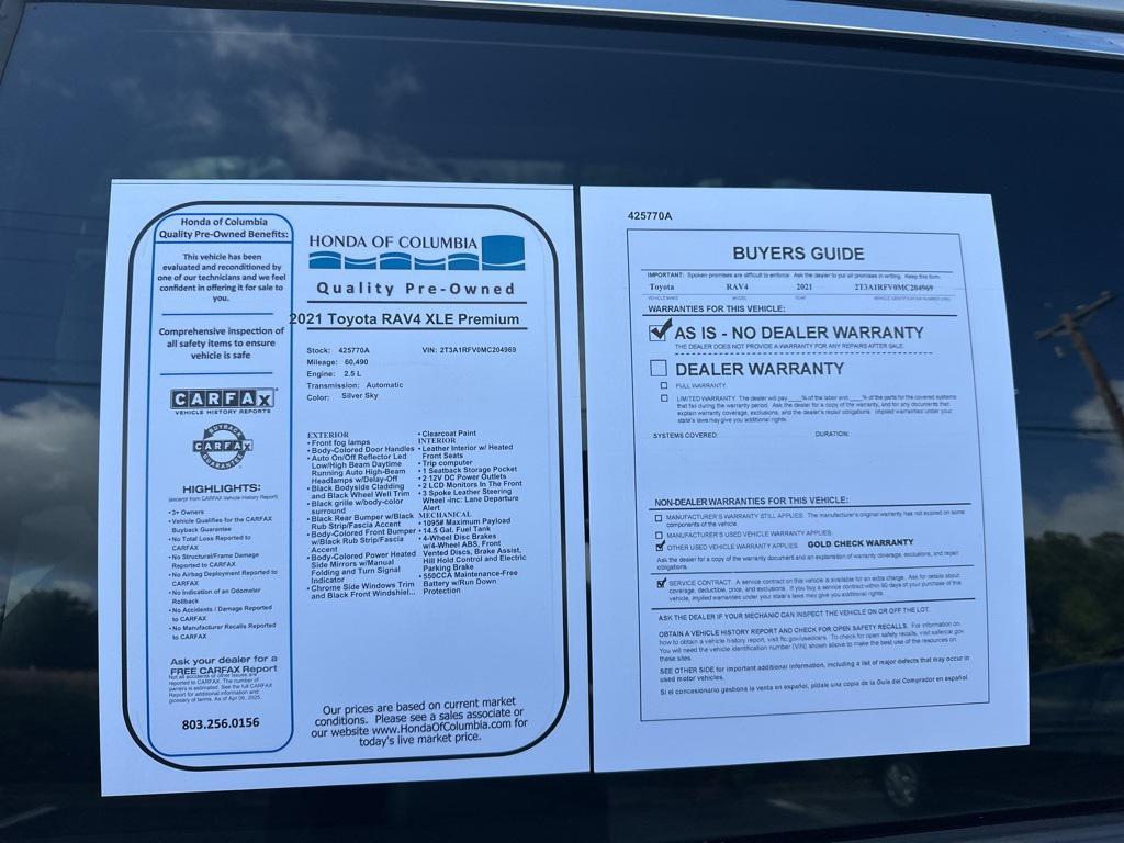 used 2021 Toyota RAV4 car, priced at $29,000