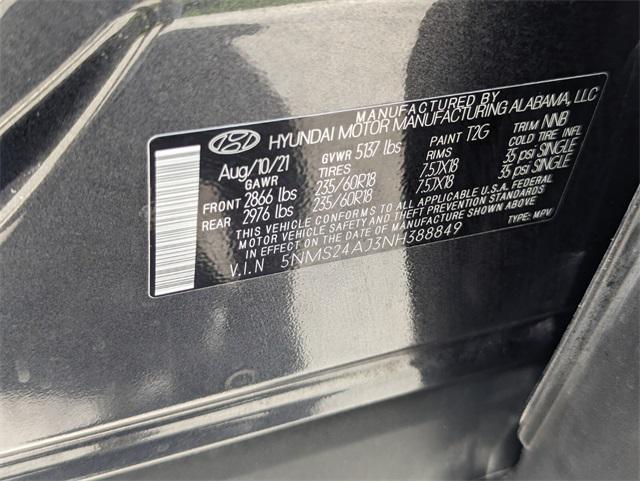 used 2022 Hyundai Santa Fe car, priced at $19,694