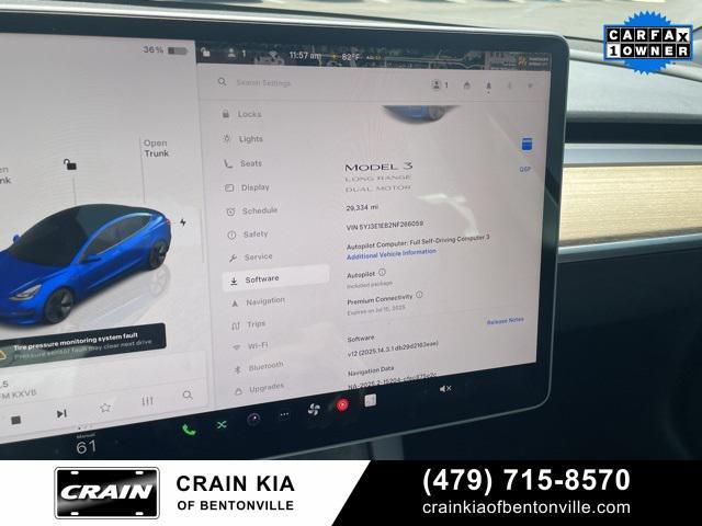 used 2022 Tesla Model 3 car, priced at $27,200