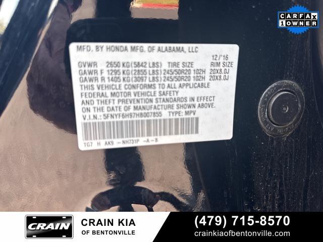 used 2017 Honda Pilot car, priced at $18,000